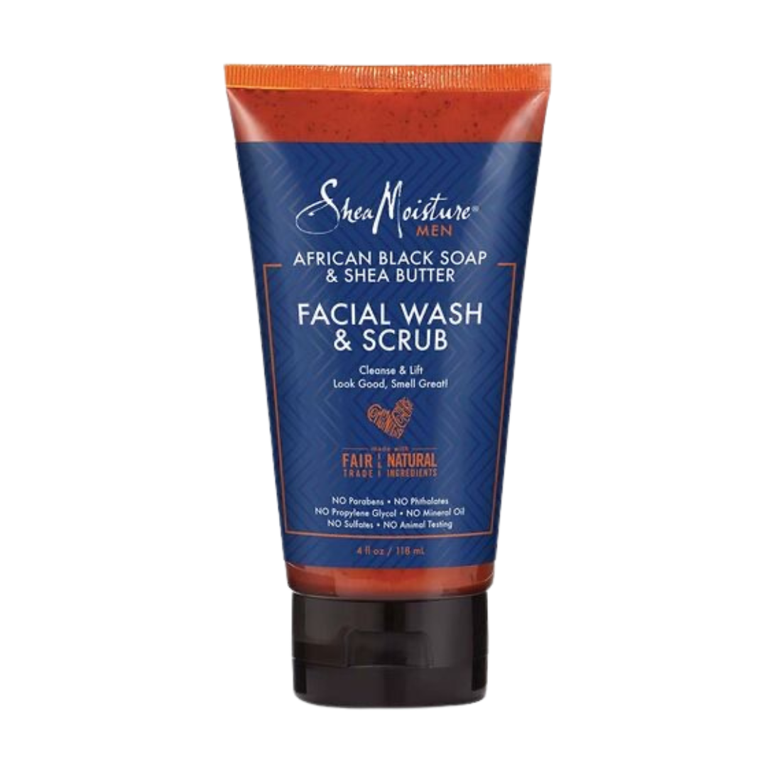 African Black Soap & Shea Butter Facial Wash & Scrub