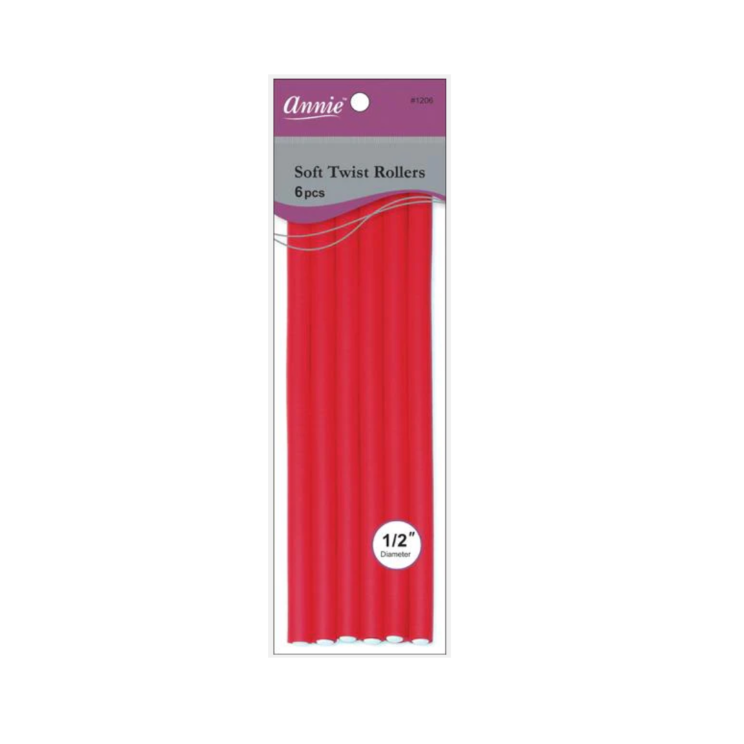 1/2in. Soft Twist Rollers: Red