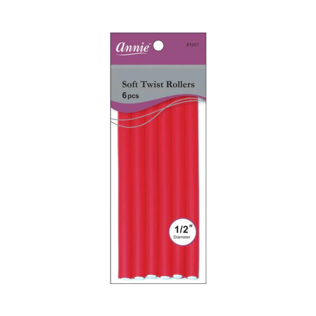1/2in. Soft Twist Rollers: Red