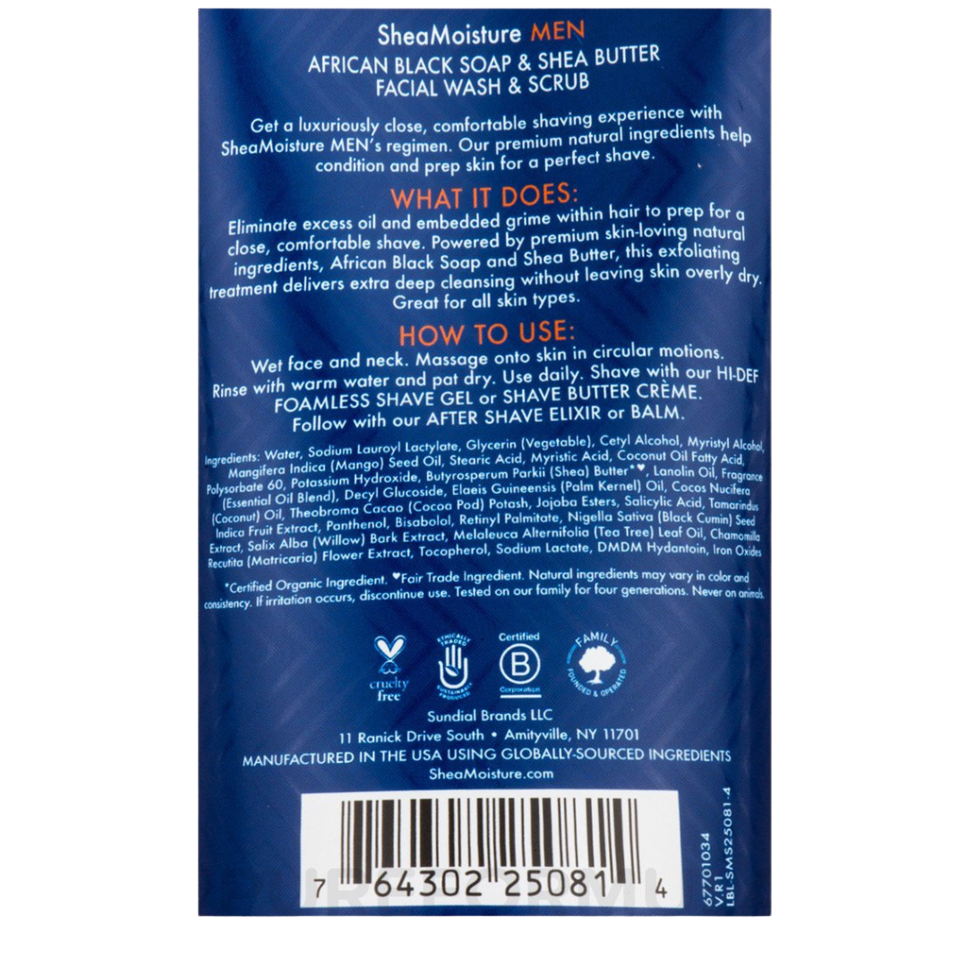 African Black Soap & Shea Butter Facial Wash & Scrub