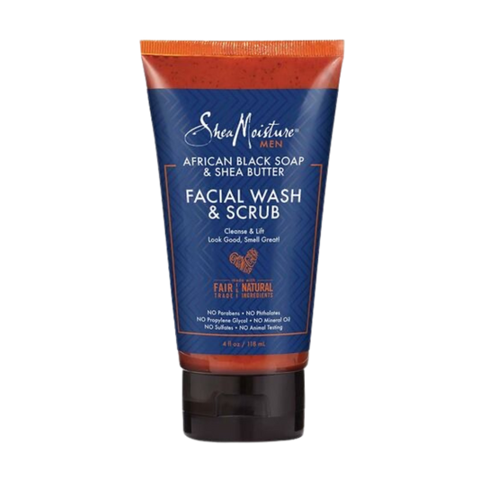 African Black Soap & Shea Butter Facial  Wash & Scrub